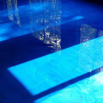 Blue and Copper Epoxy Flooring