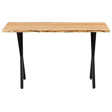 Oquirrh Mountain 48 inch by 16 inch Real Maple Live Edge Side Table