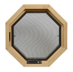 Cabin Breeze Wood Venting Octagon Window Hinge Left 