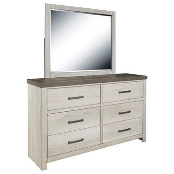 Riverwood Dresser in White & Brown Finish by Samuel Lawrence Furniture