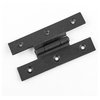 Black Offset H Hinges 3.5" H Wrought Iron Kitchen Cabinet Hinges Rust Resistant