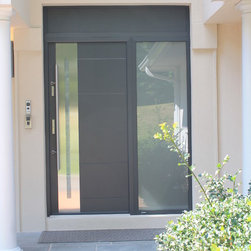 Modern Stainless Steel Front Door - Front Doors