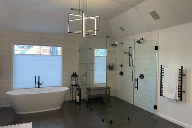 Inspiration for a transitional bathroom remodel in Atlanta