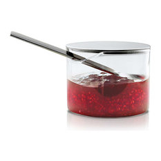 Basic Glass Condiment Server With Stainless Steel Lid by Blomus