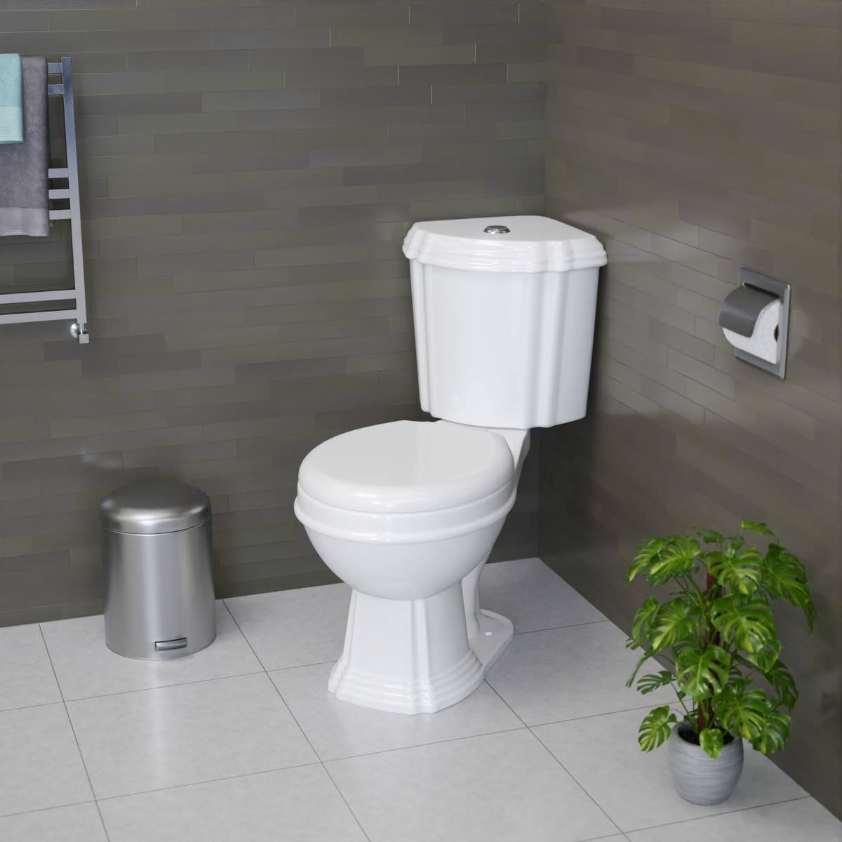 Renovators Supply Manufacturing 2 Piece Toilet Sheffield White Bathroom Toilets