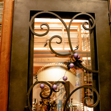 Elegant Wrought Iron Custom Wine Cellar Door North Dallas