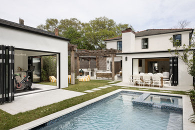 Inspiration for a transitional pool remodel in New Orleans