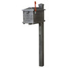 Kingston Curbside Mailbox and Wellington Post Smooth Square, Swedish Silver