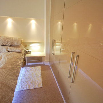 Langley Interiors Case Study : Cream High Gloss Master Bedroom