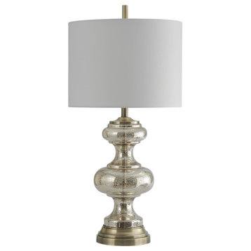 Northbay with Antique Brass | Glass and Metal Transitional Table Lamp