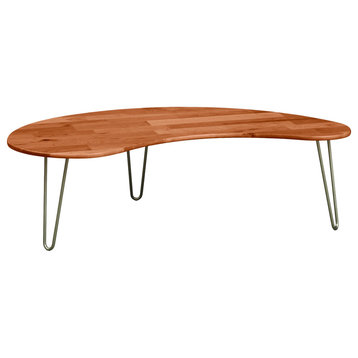 Essentials Kidney Shaped Coffee Table, Natural Cherry