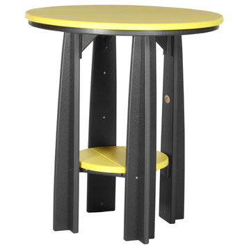 Poly Balcony Table, Yellow & Black