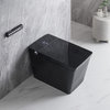 Smart One-Piece Floor Square Toilet with Remote Control and Automatic Cover, Black