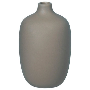Ceola Vase Ceramic 3X5, Satellite/Taupe