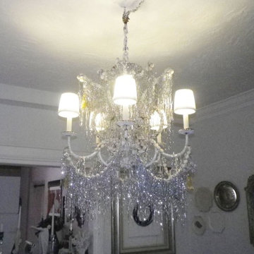 tinsel chandelier