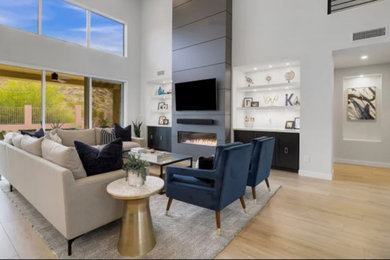 Living room - transitional living room idea in Phoenix