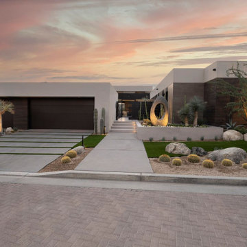 Bighorn Palm Desert modern architectural home with luxury landscaping