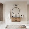 Stowe Bathroom Vanity, Weathered Fir, 36", Single Sink, Wall Mounted