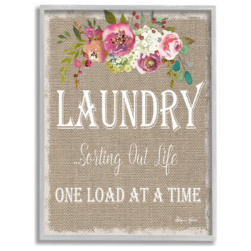Stupell Industries Floral Linen Laundry Sorting Life, 11 x 14