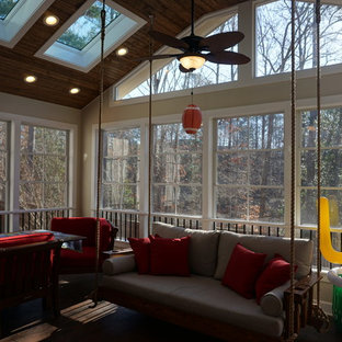 75 Beautiful Shabby Chic Style Sunroom With A Stone