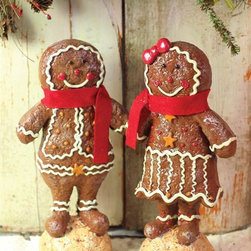 Gingerbread Boy & Girl (Set of 2) - Holiday Accents And Figurines