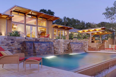 Trendy stucco exterior home photo in San Francisco