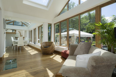 Photo of a contemporary conservatory in Buckinghamshire.