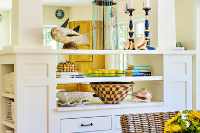 Dining room - coastal dining room idea in Boston