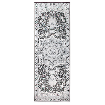 My Magic Carpet Parviz Gray Rug, 2.5'x7'