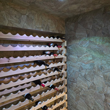 Full Basement renovation with exercise room, wine cellar, TV room and Sauna
