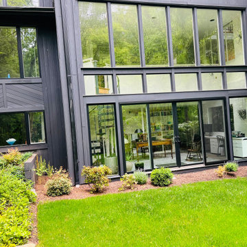 Two Story Open Concept Window Wall