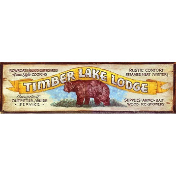 Red Horse Timberlake Sign - 14 x 40