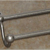 Edwardian Bath 30" Double Towel Rod - Antique Pewter - Smooth Back Plate