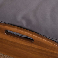 GDF Studio Frenty Mid Century Modern Dark Oak Acacia Wood Dog Bed With Storage