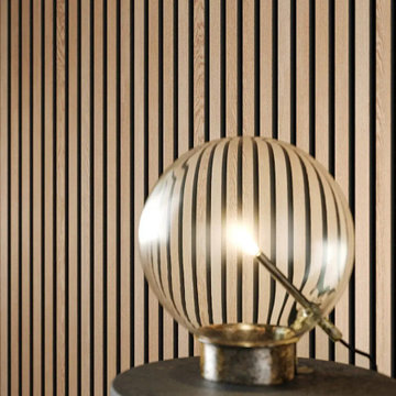 3D Acoustic Slat Golden Oak Wood Wall Panel
