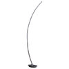 62" Silver And Soft White Arc LED Floor Lamp