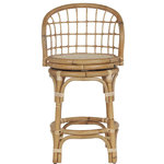 Universal Furniture - Universal Furniture Getaway Coastal Living Rattan Counter Stool - The perfect addition to a kitchen island counter or high-top table, the Rattan Counter Stool adds an earthy, organic vibe to spaces with an airy rattan silhouette paired with a convenient swivel seat.