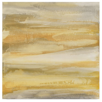 Chris Paschke 'Grey And Gold' Canvas Art, 24"x24"