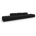 Meridian Furniture - Ames Boucle Fabric Modular Sofa, Black, 4-Piece: 4 Armless Chair, 2 Ottoman - Introduce a touch of modern sophistication to your living area with the exquisite Ames Boucle Fabric Sectional. With plush black boucle fabric and unique design, it will elevate the visual appeal of your living space. This elegant and captivating sectional can be mixed and matched with other pieces from the collection to create an endless array of stunning looks. So, get ready to transform your living area into an inviting and stylish haven with the Ames Boucle Fabric Sectional.