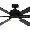 65 in. Indoor Integrate LED Ceiling Fan with Remote Control, Reversible Motor