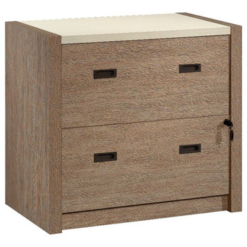 Pemberly Row Engineered Wood Lateral File in Brushed Oak Finish
