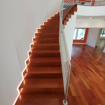 Santos Mahogany floors and Staircase
