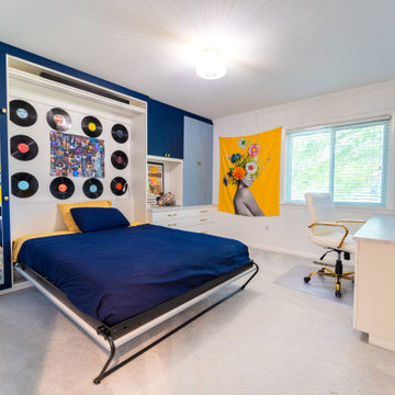 Murphy Bed & Built Ins Add Creative Update to Reston Home Bedroom