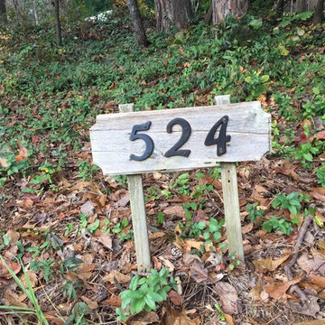 Custom Address Numbers in Metal frame