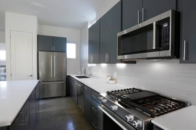 Example of an eclectic kitchen design in Austin