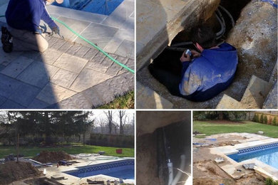 Example of a brick and l-shaped pool design in Toronto