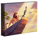 Thomas Kinkade - The Lion King Gallery Wrapped Canvas, 8"x10" - Featuring Thomas Kinkade's best-loved images, our Gallery Wraps are perfect for any space. Each wrap is crafted with our premium canvas reproduction techniques and hand wrapped around a deep, hardwood stretcher bar. Hung as an ensemble or by itself, this frame-less presentation gives you a versatile way to display art in your home.