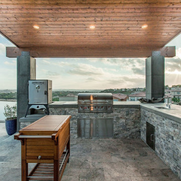 Gorgeous Infinity Pool with mulitple outdoor living spaces