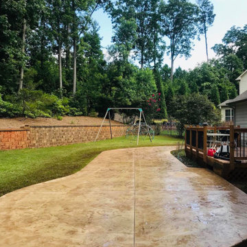 Seamless textured stamped patio