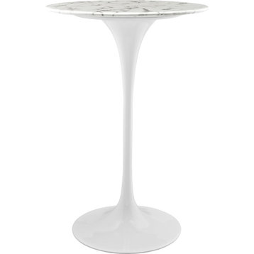 Halstead Round Bar Table - White